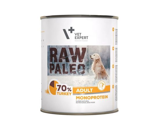 RAW PALEO Adult Monoprotein Turkey - wet dog food - 800 g Suņu barība