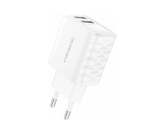 Charger Foneng EU53 2.4A 2xUSB-A white Telefonu lādētāji 220v