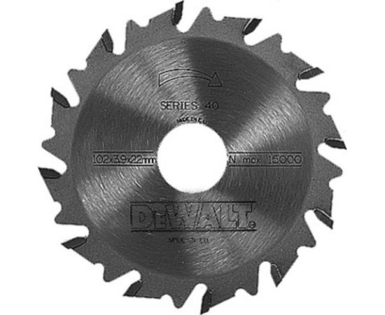 Griešanas disks kokam DeWalt DT1306-QZ; 102x22x4,0 mm; Z12 Zāģripas
