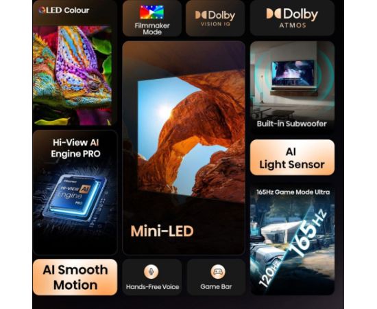 TV Set HISENSE 100U7Q 100" 4K Ultra HD ULED Телевизоры