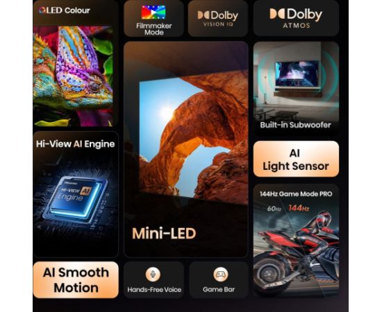 TV Set HISENSE 85U7Q 85" 4K Ultra HD ULED Телевизоры