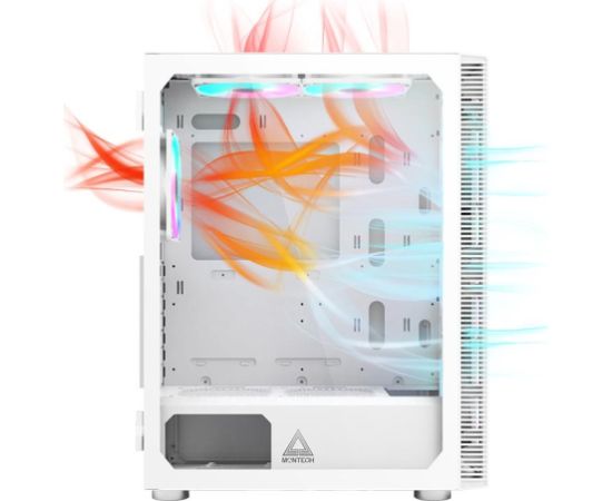 Case MONTECH X3 Glass MidiTower Case product features Transparent panel Not included ATX MicroATX MiniITX Colour White X3GLASS(W) Корпуса