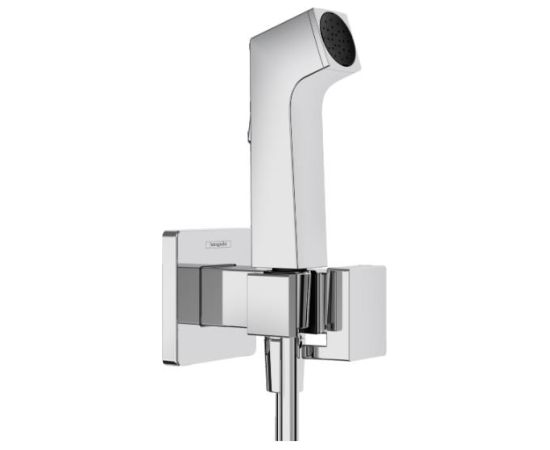 Hansgrohe iebūvējamā rokas duša Bidette 1jet E EcoSmart+, ar vadu 1250 mm un turētāju, sajauktam ūdenim, hroms Для биде