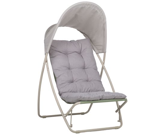 Leisure chair PIPER with canopy, beige Dārza krēsli