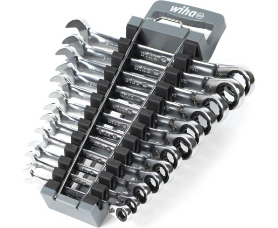 Wiha ring ratchet wrench set, 12 pieces, reversible, wrench (SW 8 - 19mm) Новинки Для дома и сада 