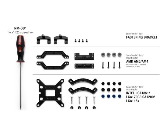 Noctua NM-M1-MP83 chromax.black, mounting/mounting (black) Procesoru dzesēšana