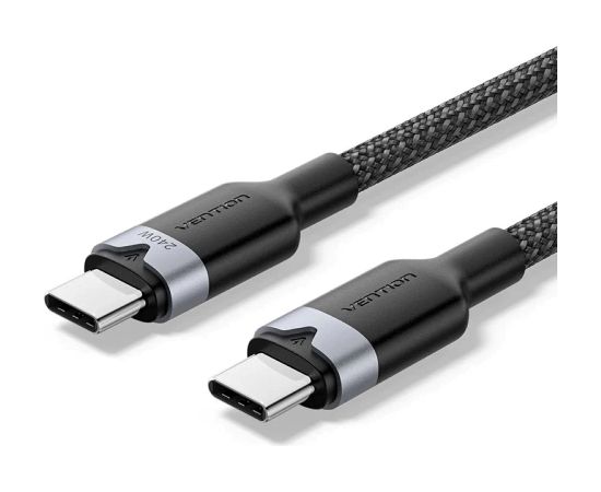 USB-C to C 2.0 Vention 3.1 5A 240W 1m BK cable Data USB kabeļi