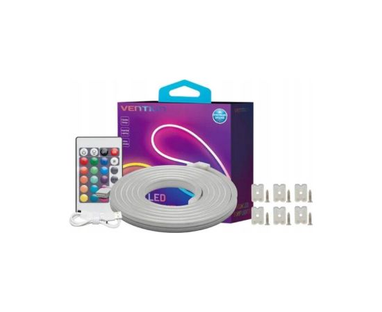 Taśma LED Vention Silicone Neon z pilotem IR i zasilaczem DC 12V 5m Декоративное освещение 