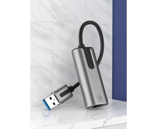 Vention USB 3.0-A to Gigabit Ethernet Adapter Gray 0.15M Aluminum Alloy Type Aдаптеры