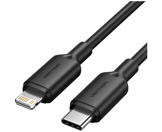 Vention Kabel USB-C do Lightning 3A 480Mbps 1m czarny Data USB kabeļi