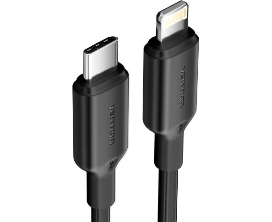 Vention Kabel USB-C do Lightning 3A 480Mbps 1m czarny Data USB kabeļi