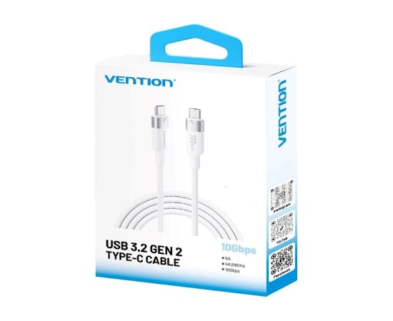 Vention USB 3.2 5A 10Gbps 1m WH USB-C to C cable Data USB kabeļi