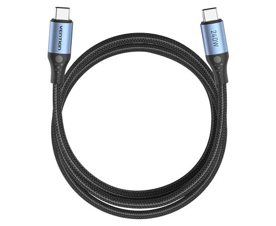 Vention USB 2.0 5A 240W 1.5m BLACK USB-C to C cable Data USB kabeļi
