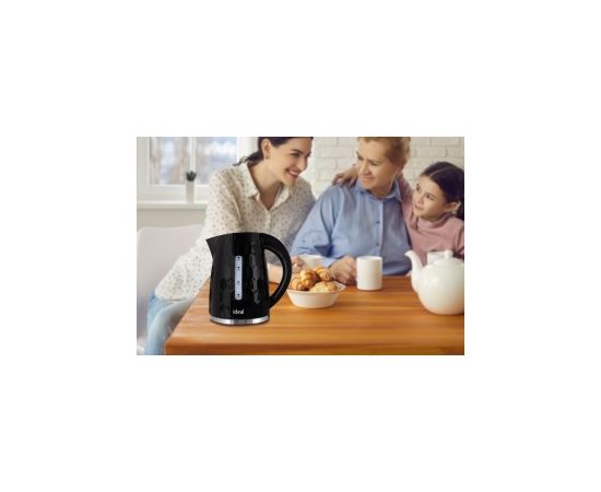 IDEAL Kettle 1.8 l, power 1500 W, glossy black Tējkannas (elektriskās)