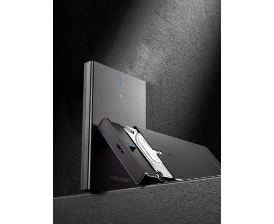 Vention 2.5 Inch SATA Hard Drive Enclosure (USB 3.0 Micro-B) Black Ārējo HDD, SSD korpui