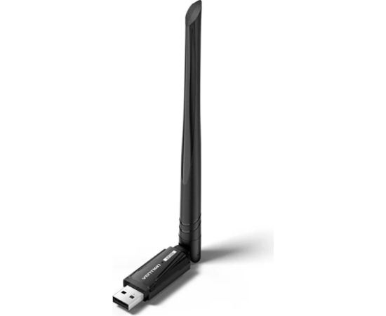 Karta sieciowa Vention AX300 USB Wi-Fi 6 2.4GHz z anteną czarny Wi-fi Adapteri