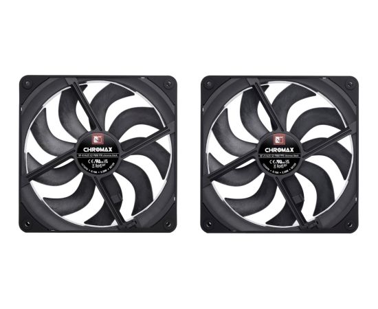 Wentylator NOCTUA 140mm NF-A14x25 G2 PWM Sx2 PP chromax black Korpusu dzesēšana