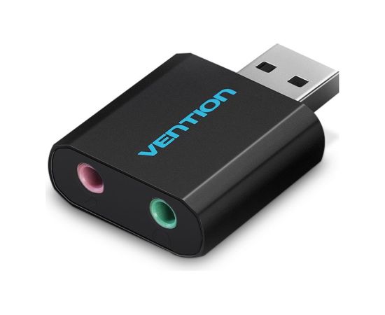 Vention USB External Sound Card Black Metal Type Srīmošanas kartes