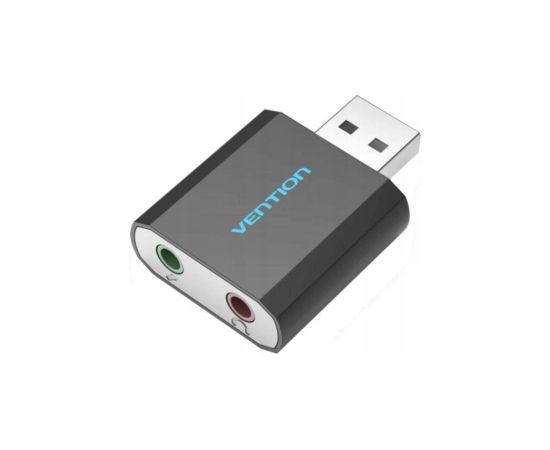Vention USB External Sound Card Black Metal Type Srīmošanas kartes