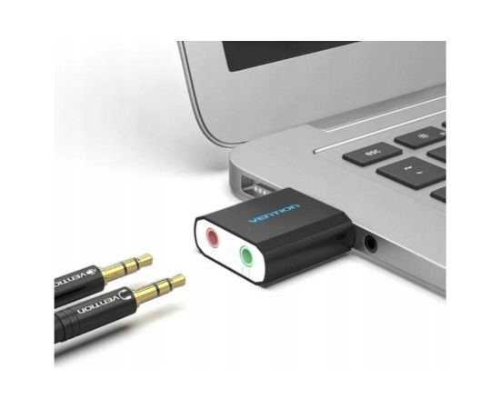 Vention USB External Sound Card Black Metal Type Srīmošanas kartes