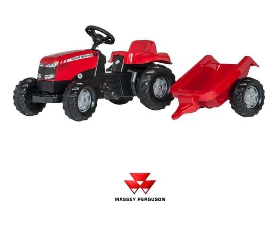 Rolly Toys Traktor na pedały Massey Ferguson z przyczepką Новости - Детские товары