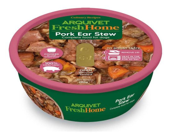 Arquivet Fresh Home Gulasz z Uszu Wieprzowych 280g Suņu barība