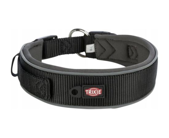 Trixie Premium, obro�a, dla psa, czarna/grafitowa, XS�S: 27�35 cm/25 mm, ta�ma parciana, szeroka Citas preces