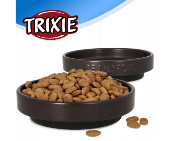 Trixie BE NORDIC, miska, dla kota, czarna, ceramika/guma, 0,3 l/o 16 cm Миски и поилки 