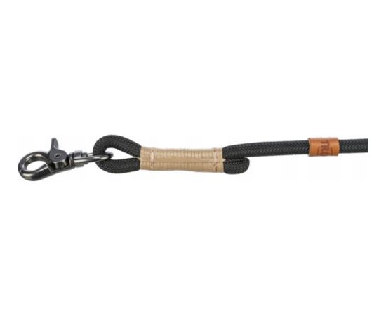 Trixie BE NORDIC, smycz regulowana, dla psa, czarna/piaskowa, linka, S–M: 2.00 m/o 8 mm Citas preces