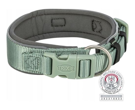 Trixie Premium, obroża, dla psa, szałwiowa/grafit, S–M: 33–42 cm/35 mm Citas preces
