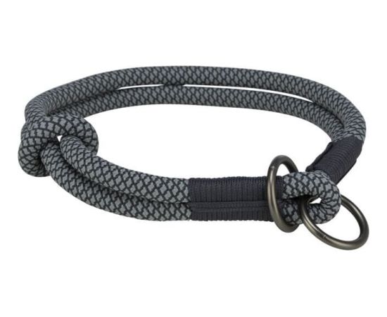 Trixie Soft Rope, obroża zaciskowa, dla psa, czarna/szara, nylon, L: 50 cm/o 10 mm Citas preces