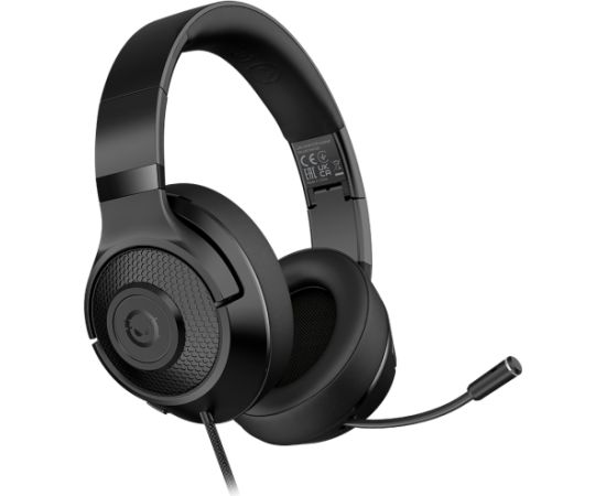 LORGAR Noah 101, Gaming headset with microphone, 3.5mm jack connection, cable length 2m, foldable design, PU leather ear pads, size: 185*195*80mm, 0.245kg, black Austiņas