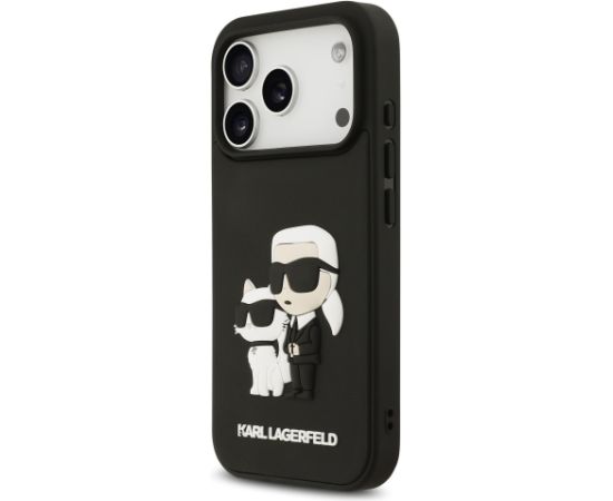 Karl Lagerfeld 3D Rubber Double Heads Case Aizsargapvalks priekš Apple iPhone 17 Pro Neoriģinālie Maciņi