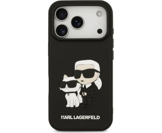 Karl Lagerfeld 3D Rubber Double Heads Case Aizsargapvalks priekš Apple iPhone 17 Pro Neoriģinālie Maciņi