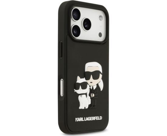 Karl Lagerfeld 3D Rubber Double Heads Case Aizsargapvalks priekš Apple iPhone 17 Pro Neoriģinālie Maciņi