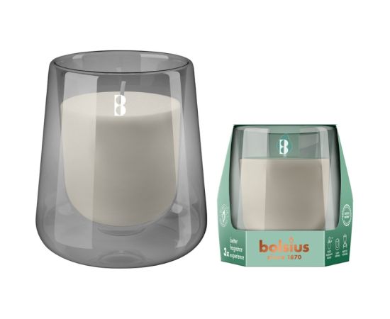 Bolsius Svece arom. stikla gl. Clean Light Ø95x85mm cedarwood & vetiver Sveces un svečturi