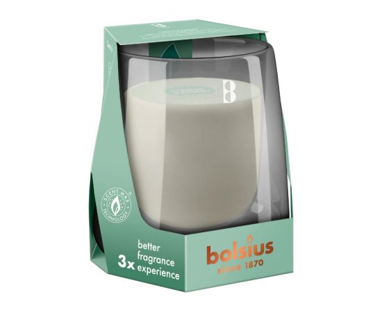 Bolsius Svece arom. stikla gl. Clean Light Ø95x85mm cedarwood & vetiver Sveces un svečturi