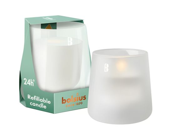 Bolsius Svece arom. stikla gl. Clean Light Ø95x85mm vanilla&tonka bean Sveces un svečturi