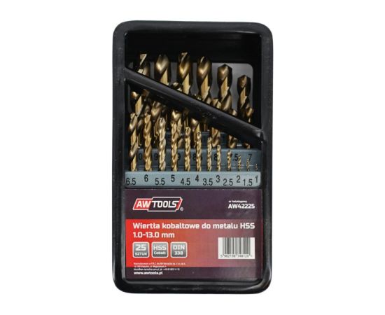 Metāla urbis AWTools AW42225; HSS-Co; 1-13 mm; 25 gab. Аксессуары для дрелей
