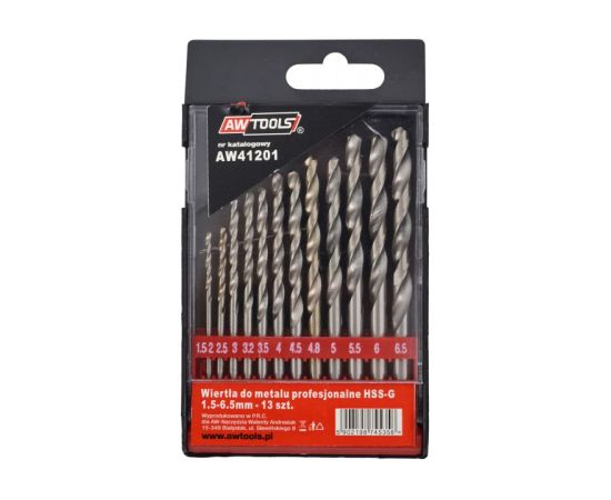Metāla urbis AWTools AW41201; HSS-G; 1,5-6,5 mm; 13 gab. Аксессуары для дрелей