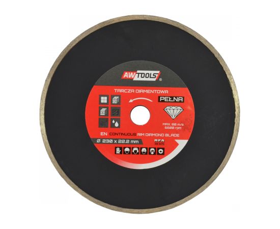 Dimanta diski slapjajai griešanai AWTools AW45005; 250x25,4 mm Dažādi diski