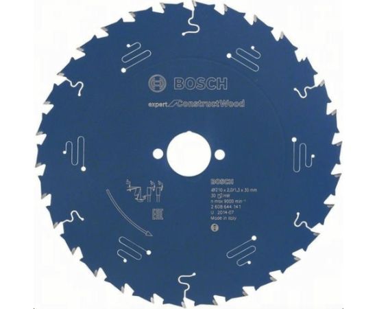 Griešanas disks kokam Bosch Expert for Construct Wood; 210x30 mm; Z30 Zāģripas