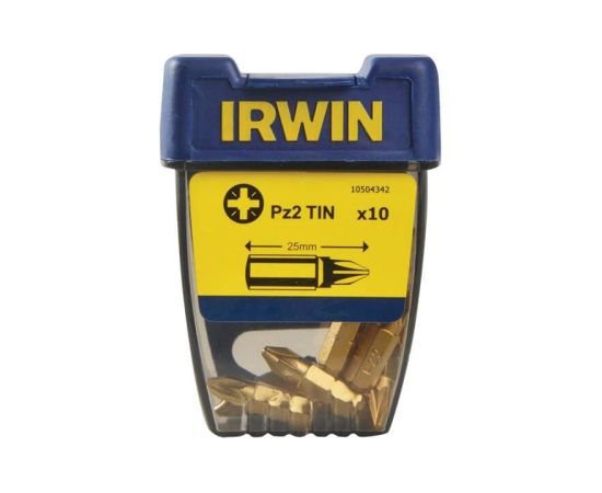 Skrūvgrieža uzgaļu komplekts Irwin 10504342; PZ2; 25 mm; 10 gab. Аксессуары для дрелей