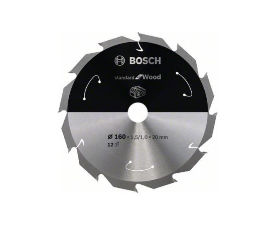 Griešanas disks kokam Bosch Standard for Wood 2608837675; 160 mm Zāģripas