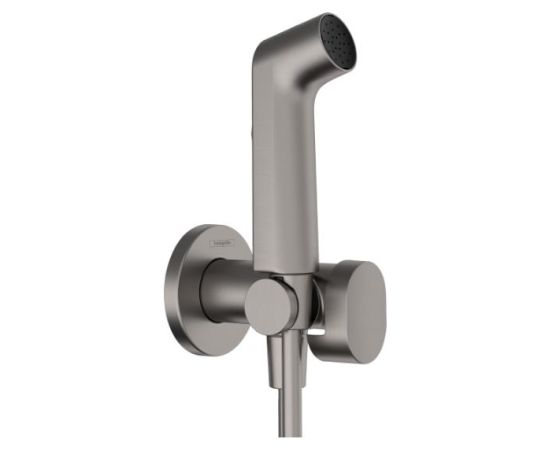 Hansgrohe rokas dušas komplekta Bidette 1jet S EcoSmart virsapmetuma daļa, brushed black chrome Для биде