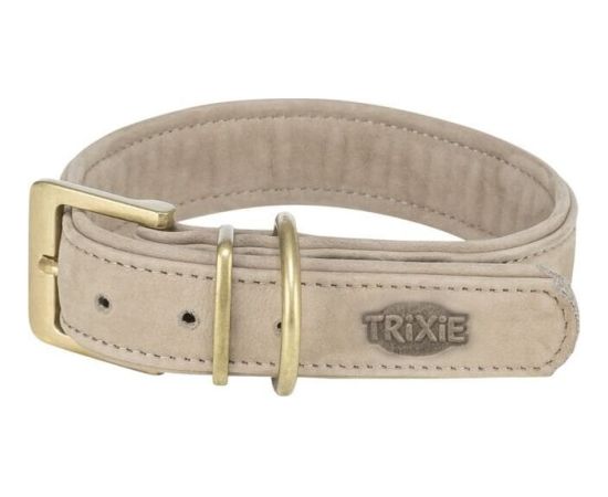 Trixie Pure, obroża, dla psa, skórzana, jasnoszara, XS: 25–31 cm/25 mm Citas preces