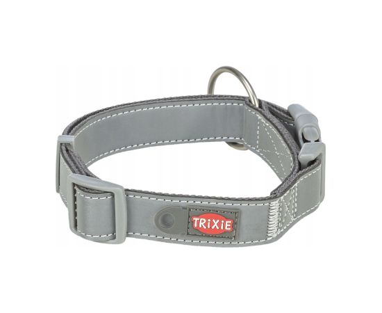 Trixie Premium Reflect, obroża, dla psa, grafitowa, M–L: 36–55 cm/25 mm, odblaskowa Citas preces
