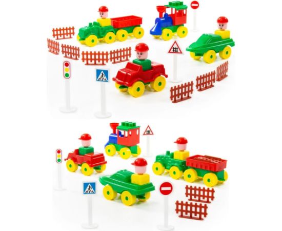 Polesie Klocki mały wędrowiec 54el. Машины и аксессуары