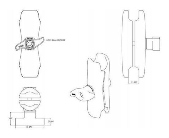 Zebra RAM MOUNT 12IN ARM Jaunumi - Makšķerēšanai