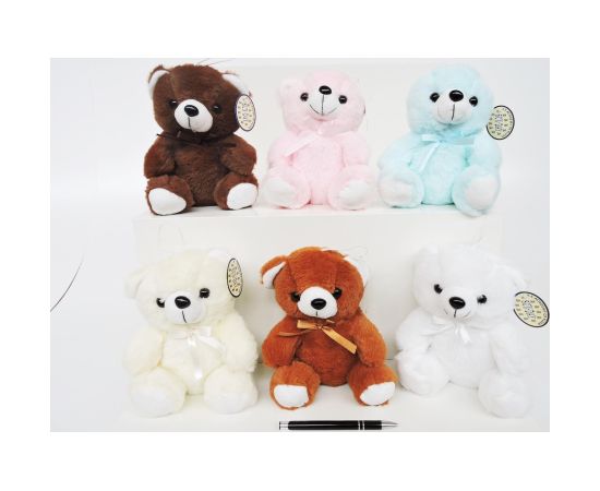 Sun Day Sun-Day PLUSZAK MIS 18CM SIEDZACY Z KOKARDKA Mīkstās rotaļlietas